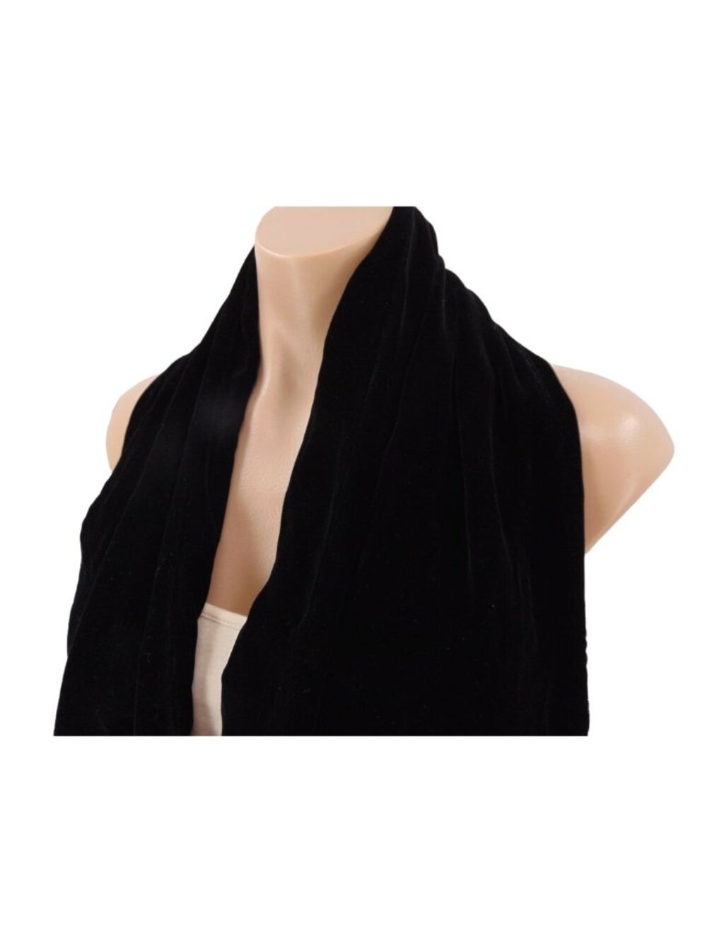 Mina Mann Black Gold Silk Velour Velvet Brown Burnout Scarf Wrap 62x9" - Picture 10 of 15
